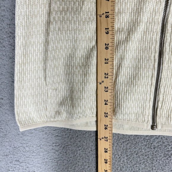 Columbia Women's Large Jacket Full Zip Rosenblum Knit Cream Ivory Pockets Warm - Picture 10 of 12